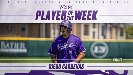 Diego Cardenas WAC Player of the Week Graphic