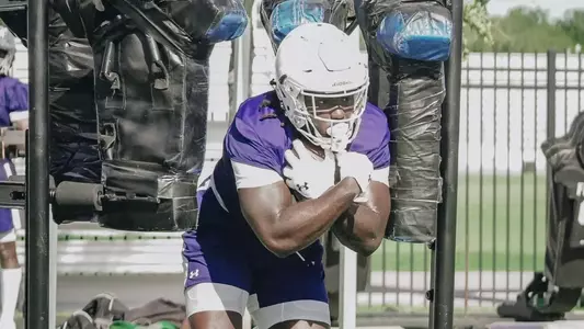 Football fall camp day 1 running back drill