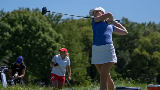 Kate Pickrell swings at the Boilermaker Classic on Sept. 2-3 at the Birck Boilermaker Golf Complex in West Lafayette, Ind.