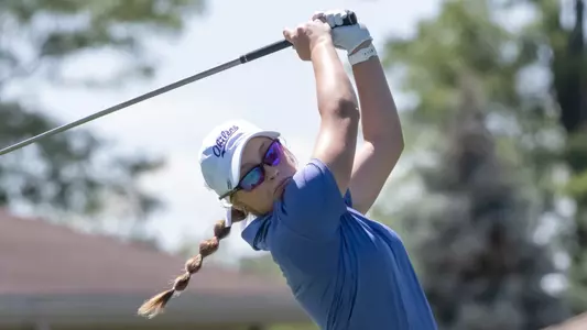 Ryann Honea takes a swing at the Boilermaker Classic in West Lafayette, La. on Sept. 2-3, 2024.