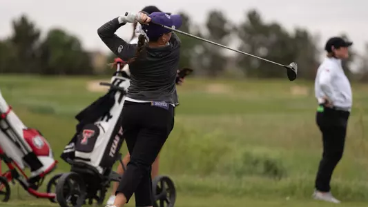 Ryann Honea takes a swing at the NCAA Lubbock Regional in Lubbock, Texas on May 4, 2025.