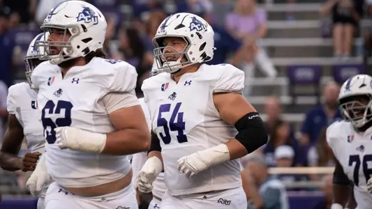 Kaden Carr runs onto the field at TCU on Sept. 13, 2025