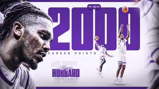 Bradyn Hubbard 2,000 career points graphic