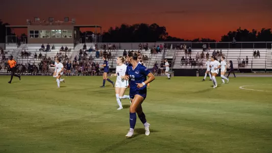 Raegan Hollis runs during ACU's 1-1 tie with Utah Tech at Elmer Gray Stadium on Oct. 2, 2025.