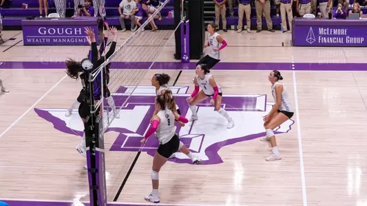 ACU volleyball in action against Tarleton State in Stephenville, Texas on Oct. 10, 2026.