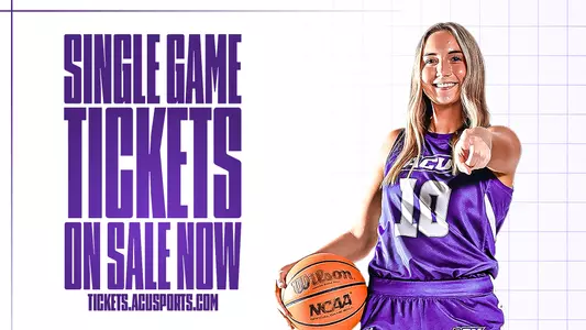 2026-27 ACU Basketball Single Game Tickets Graphic