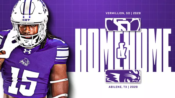 ACU vs South Dakota home and home series announcement graphic