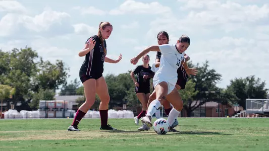 Raegan Hollis fights for the ball against Texas Southern on Sept. 20, 2026.