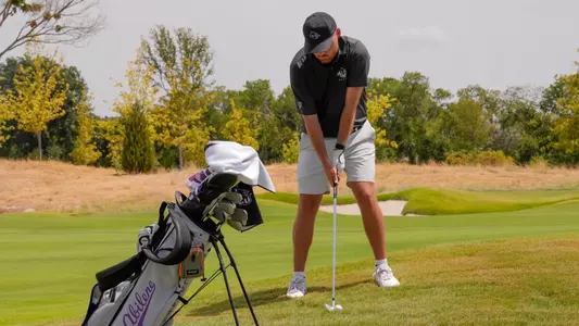 Rex Hargrove prepares to take a swing Halbert National in Granbury, Texas.