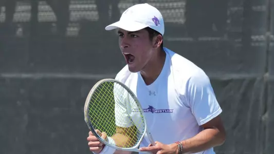 Luis Jose Nakamine shouts in excitement during a match vs. UTSA on March 20, 2026