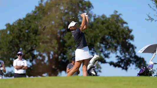 Alana Kutt takes a swing at Halbert National in Granbury, Texas.