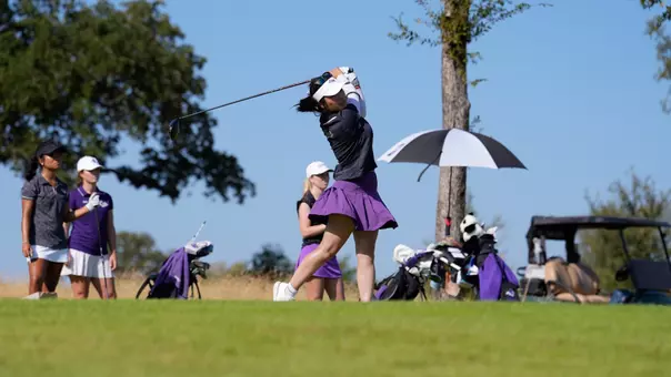 Kaylee Yuan takes a swing at Halbert National in Granbury, Texas.