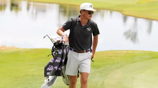 Cooper Watson walks the course at Halbert National in Granbury, Texas.