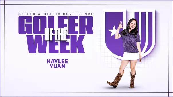 Kaylee Yuan UAC Women's Golfer of the Week 10/8 Graphic