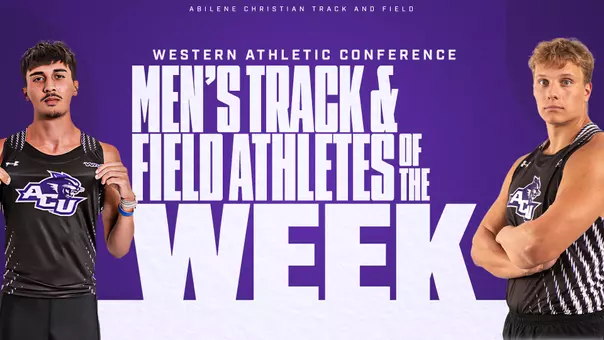 Villa and Punt WAC T&F Athletes of the Week Graphic