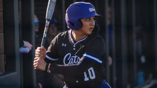 Valerie Ornelas stands in the on-deck circle vs South Dakota State.
