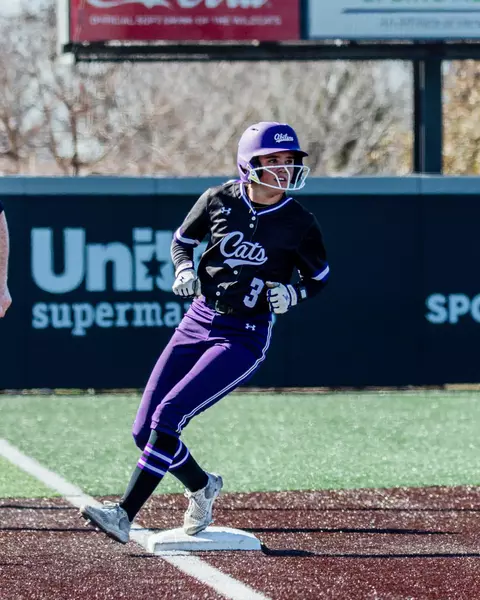 Ciana Arguijo rounds third base against South Dakota State on February 11, 2026