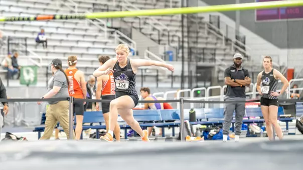 Nele Huth prepares for the high jump at the 2025 WAC Indoor Championships