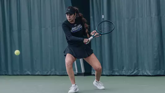 Angela Del Campo receives an attack from her opponent.