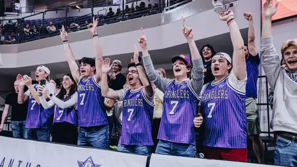 The Wildcat Wranglers cheer on the ACU men's basketball team on January 29, 2026