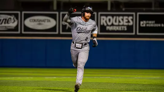 Zandt Payne celebrates after hitting a home run in a Friday-night matchup against McNeese State on March 27, 2026.