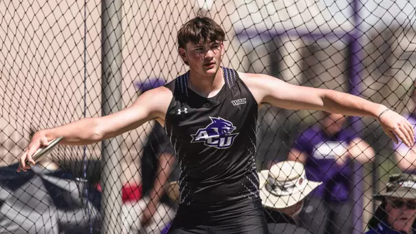 Justin Smithey throws the discus at the 2026 Wes Kittley Invitational in Abilene
