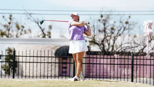 Maddi Kamas takes a swing at the West Texas Classic at Abilene Country Club on March 2, 2026.