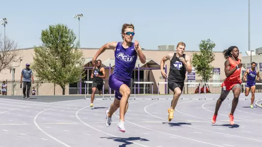 Ryan McMeen runs the hurdles at the 2026 Wes Kittley Invitational