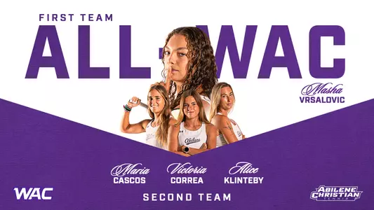 ACU women's tennis All-WAC 2026 graphic