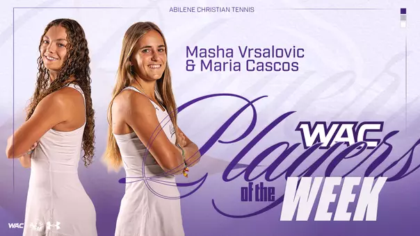 WAC women's tennis players of hte week Masha and Maria