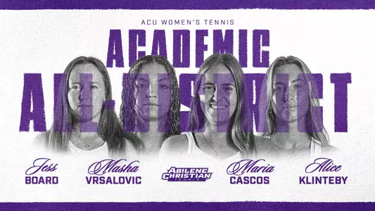 Women's Tennis Academic All-District 2026 graphic