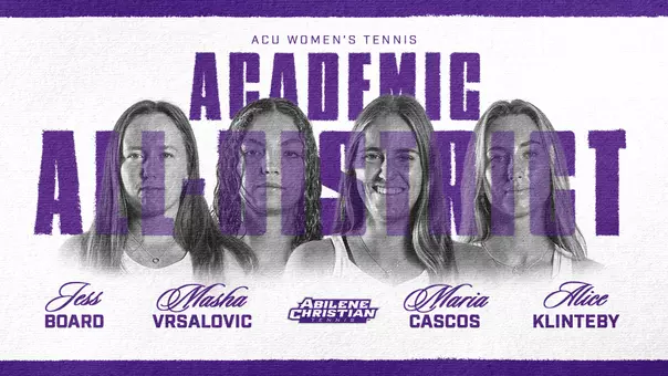 Women's Tennis Academic All-District 2026 graphic