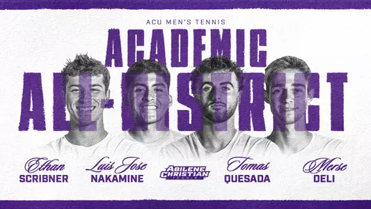 Men's Tennis Academic All-District 2026 graphic