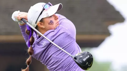 Ryann Honea takes a swing in the third round at the WAC Championship in McKinney, Texas on April 22, 2026.