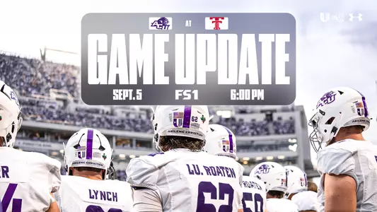 ACU football at Texas Tech on FS1 graphic
