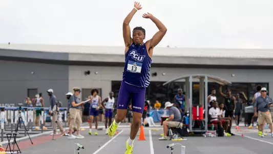 Arthur Jenkins competes in the triple jump at the NCAA West First Round in Fayetteville, Ark. on May 29, 2026