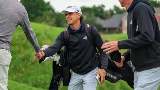 Thomas Buisson is congratulated following the third round of the WAC Championship in McKinney, Texas on April 29, 2026.