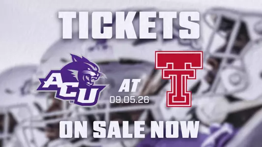 ACU at Texas Tech tickets on sale graphic