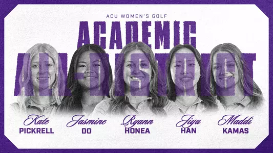 2026 Women's Golf CSC Academic All-District Graphic