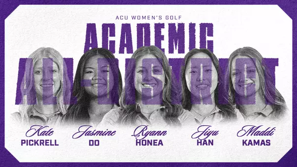 2026 Women's Golf CSC Academic All-District Graphic