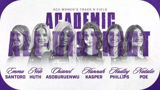 Women's track 2026 Academic All-District graphic