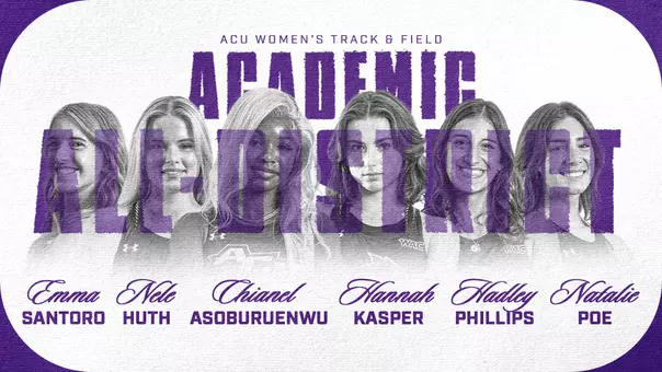 Women's track 2026 Academic All-District graphic