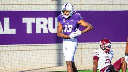 Blayne Taylor celebrates a touchdown catch against Eastern Kentucky in 2024.