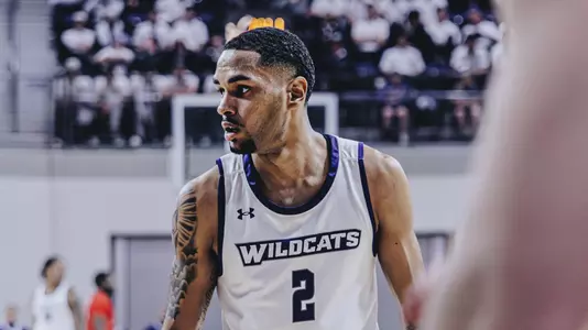 Yaniel Rivera during a game against Utah Tech in the 2025-26 season