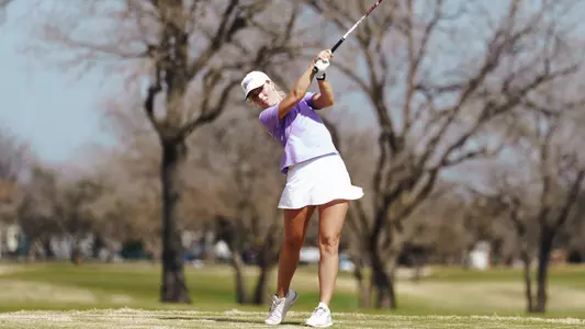 Kate Pickrell takes a swing at the West Texas Classic at Abilene Country Club's North Course on March 2, 2026.