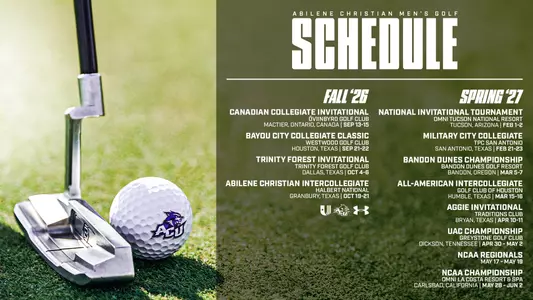 Men's Golf 2026-27 Schedule Graphic