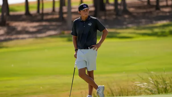 Jack Hollingsed examines the course at Halbert National in Granbury, Texas.