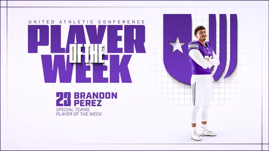 Brandon Perez UAC Special Teams Player of the Week graphic