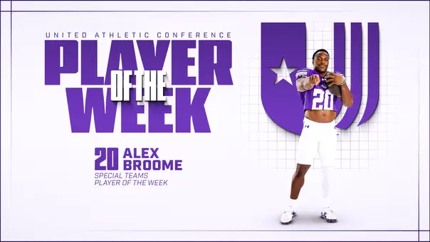 Alex Broome UAC Player of the Week graphic