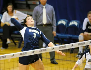Comeback Falls Short as Akron Drops Five-Set Thriller to Northern Illinois Image